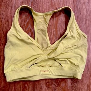 WHITNEY SIMMONS X GYMSHARK SPORTS BRA SMALL ELECTRIC YELLOW